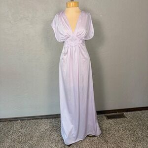 Vintage Lorraine Romantic Maxi Nightgown Womens Medium Lavender Babydoll Purple